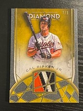 2022 Topps Diamond Icons Gold Jersey Relic Cal Ripken Jr one-of-one 1/1 *SEWALL*