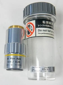 Mitutoyo M PLAN APO 10x / 0.28 Microscope Objective Lens 378-803-3 VERY CLEAN - Picture 1 of 6