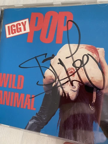 Iggy Pop signed CD The Stooges Autograph David Bowie Punk Rock Lust For Life Cover