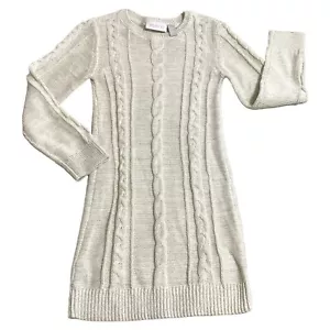 Children’s Place Girl’s Long Sleeves Ivory Short Sweater Dress Size S/P 5/6 - Picture 1 of 11