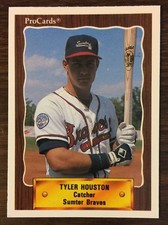 1990 ProCards #2436 TYLER HOUSTON Sumter BRAVES (Atlanta) Card   B2018704
