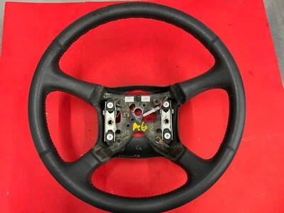 1998-1999 GM C1500 K1500 TAHOE SUBURBAN LEATHER STEERING WHEEL GRAY USED OEM - Image 1 of 4