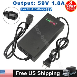 48 Volt 1.8A Lead Acid Battery Charger For Electric Scooter E-Bike T-Plug 59V - Picture 1 of 14