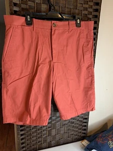 Gap Shorts Men's 36 Coral Cotton Bermuda Flat Front Casual Adult - Picture 1 of 4