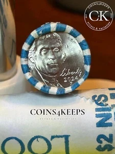 ((UNOPENED)) 2024P LOOMIS ROLL (40 BU NICKELS) UNCIRCULATED **FREE SHIPPING** - Picture 1 of 5