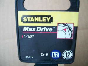 NEW STANLEY 1/2 in Drive 1-1/8 Inch MAX DRIVE 12 POINT SOCKET - Picture 1 of 4