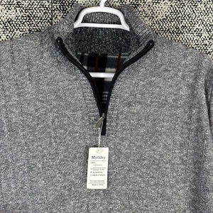 Mylldey Long Sleeve 1/4 Zip Sweater Mens Large Academia Preppy School NEW - Picture 1 of 9