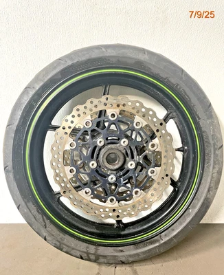 08-10 Kawasaki ZX10R ZX 10 Ninja 2008 rueda delantera rotores de llanta magnética Foto 1 de 4