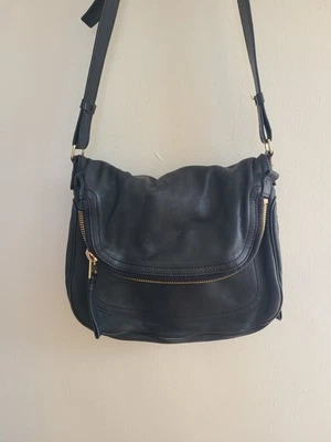 TOM FORD Bolso de Hombro Jennifer Doble Cremallera Cuero Negro Bolso Cartera Foto 1 de 4