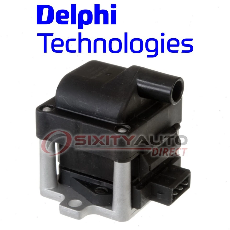 Delphi Ignition Coil for 1991-1993 Volkswagen Cabriolet 1.8L L4 Wire Boot sj Foto 1 de 4