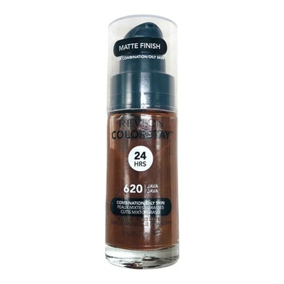 Revlon Colorstay Foundation Combination Oily Makeup 620 Java Dark Complexion - Image 1 of 4