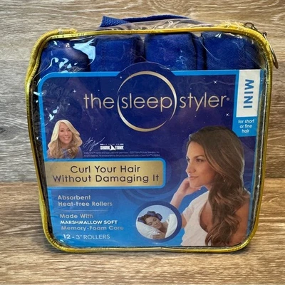 The Sleep Styler Mini Heat Free Rollers Marshmallow Soft Foam Core Shark Tank - Image 1 of 4