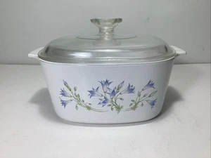 Corning Ware Blue Dusk 3 Liter Casserole Baking Dish A-3-B with A-9-C Pyrex Lid - Picture 1 of 6