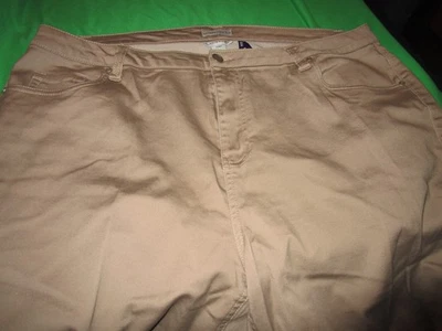 Calça elástica feminina Catherines plus size cetim pequeno em excelente estado usado CASTANHO ESCURO 26 WP - Imagem 1 de 3