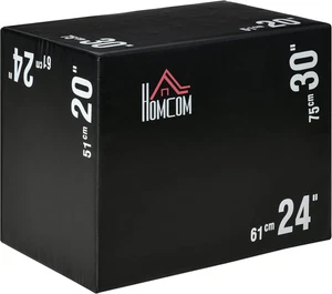 Plyo Box 3 in 1 Con 3 Altezze 51Cm 61Cm 75Cm, Jumping Box Pliometrico per Crossf - Foto 1 di 12