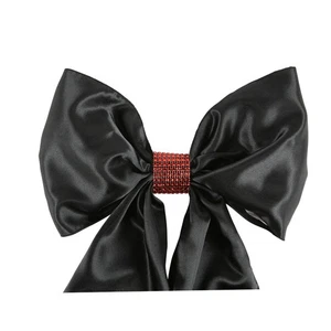 25 Red Rhinestone Bow Covers - 8 Row - wedding chair sash reusable - Picture 1 of 5