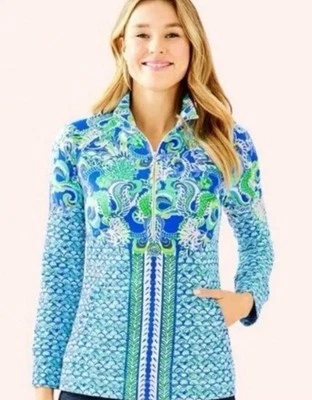 Pullover Lilly Pulitzer Blue Grotto Sirens & Spirit Skipper UPF 50 talla pequeña Foto 1 de 4