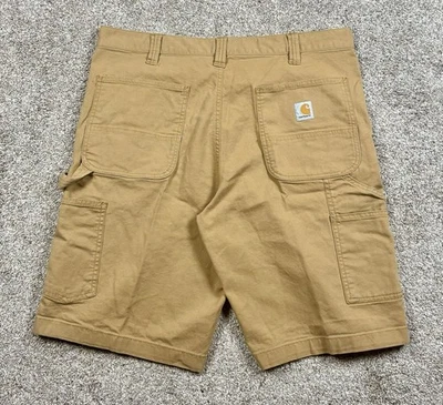 Pantalones Cortos Carhartt Para Hombre Talla 36x11 103652-918 Marrón Resistente Flex Calce Relajado Lona Foto 1 de 4