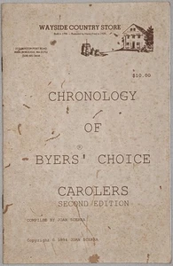 WAYSIDE COUNTRY STORE staple-bound CHRONOLOGY OF BYERS' CHOICE CAROLERS ed2 1994 - Picture 1 of 4