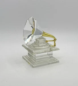 Kristall Grammophon Phonograph Briefbeschwerer CH7507 - Bild 1 von 7