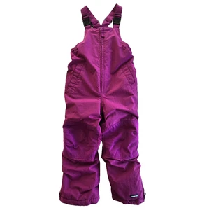 Lands End Snowsuit Bib Girls Size 5 Pink Insulated Adjustable Outdoor Winter Ski - Picture 1 of 11