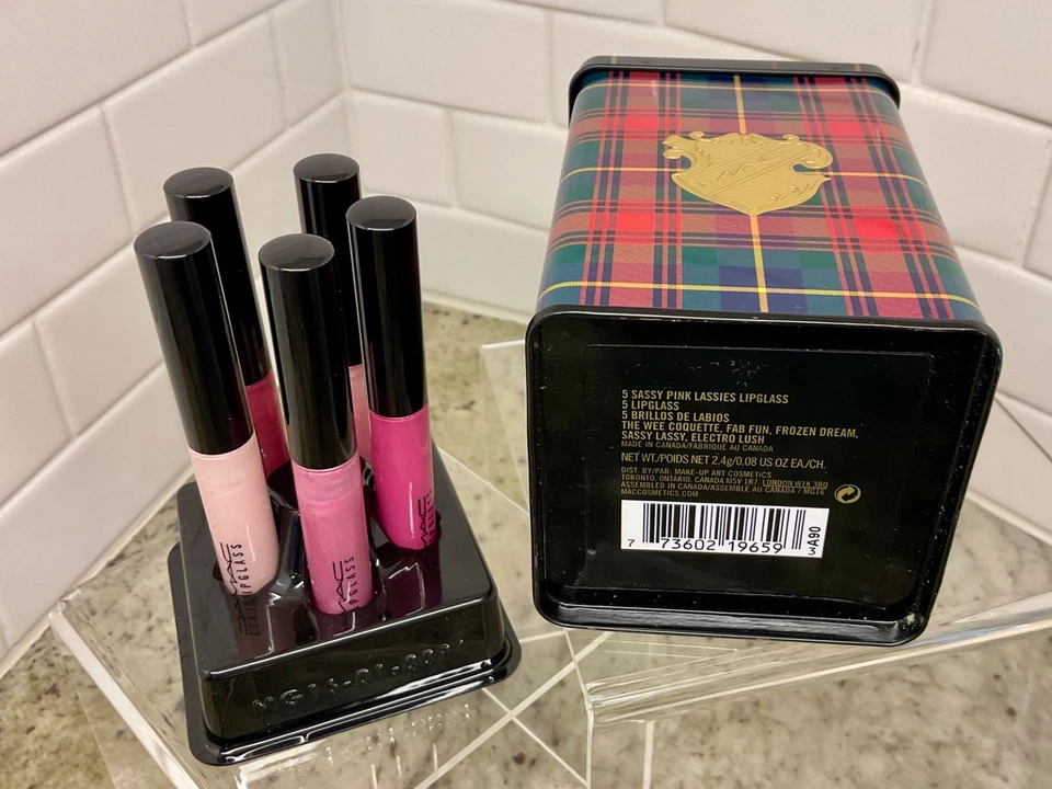 MAC 5 Sassy Pink Lassies Lipglass From A Tartans Tale NIB Limited Edition - Image 1 of 4