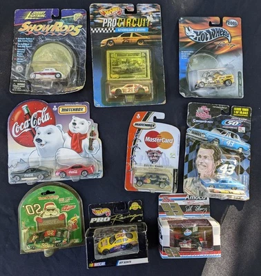 Hot Wheels Matchbox NASCAR Promo Lot Coca-Cola MasterCard Petty Johnny L 9x Card - Image 1 of 4