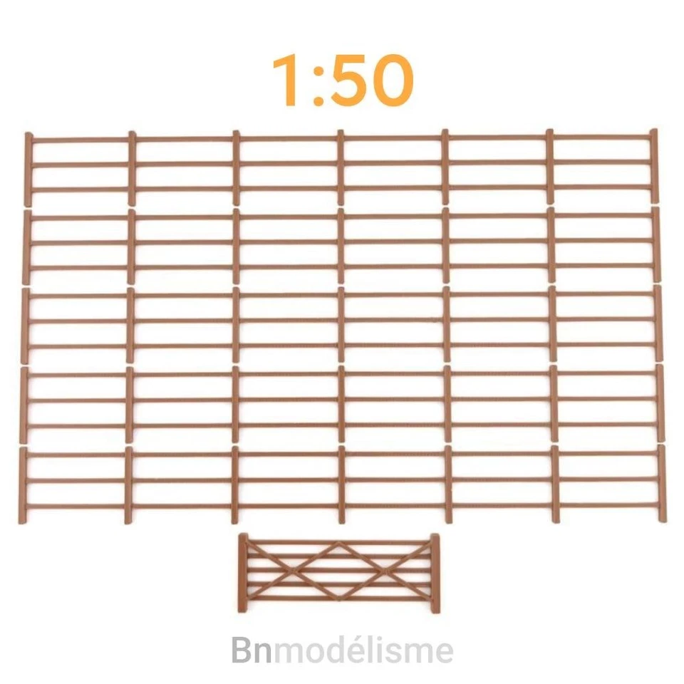 Lot 1m Barrières Ranch 1/50, Décor Pâture Chevaux Enclos Vaches Ferme Animaux - Imagen 1 de 1