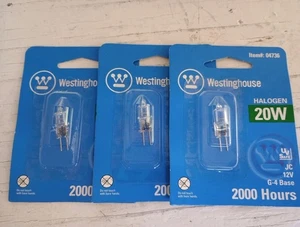 (3) Westinghouse 20 watt G4 base 12 volt  UV safe Item # 04736 NEW! - Picture 1 of 3