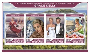 Togo - 2017 Actress Grace Kelly - 4 Stamp Sheet - TG17206a - Picture 1 of 1