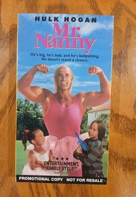 Mr. Nanny VHS Screener Promo SEALED Hulk Hogan WWF 1993 New Line Home Video - Image 1 of 4