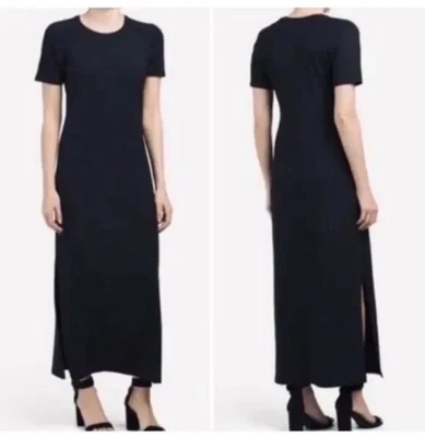 Vestido de punto acanalado negro Elie Tahari. Talla L. Precio de venta sugerido por el fabricante $145 Foto 1 de 4