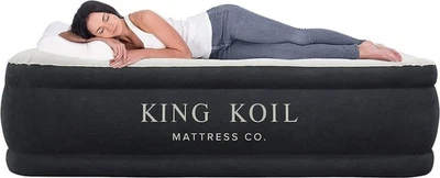 Plush Pillow Top Luxury Twin Air Mattress with Built-in High-Speed Pump for C... - Image 1 of 4