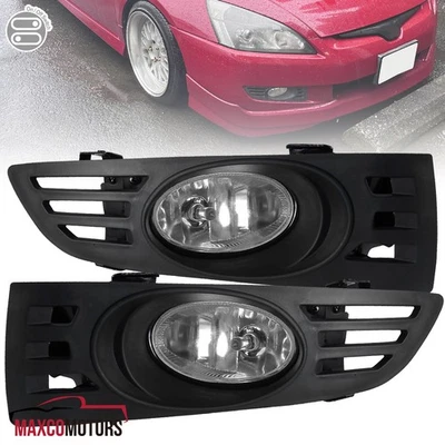 Fog Lights Fits 2003-2005 Honda Accord 2Dr Coupe Clear Driving Lamps w/ Switch Foto 1 de 4