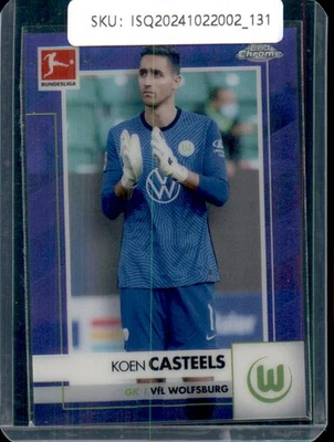 2021 Topps Chrome Match Attax Bundesliga Koen Casteels /299 Purple #96 - Image 1 of 2