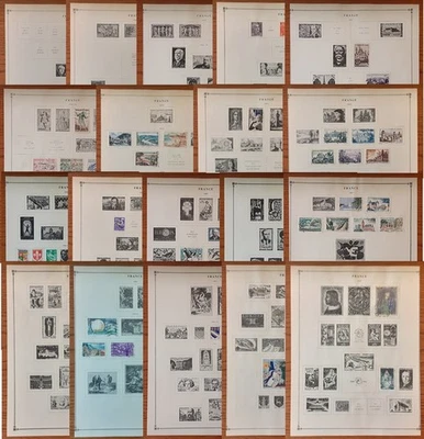 FRANCE 1948-1964 Used Collection Mounted on Pages F to XF 240-1 - Image 1 of 4