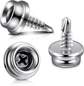 Boot Canvas Druckknöpfe Edelstahl Schraube Boot Abdeckung Druckknöpfe Metall Druckknöpfe 3/8 Zoll... - Bild 1 von 3