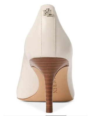 NUEVO Zapatos de salón Lauren Ralph Lauren Lanette punta napa cuero marfil talla 9B $150 Foto 1 de 4