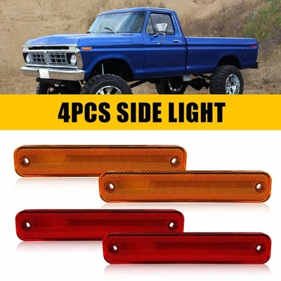 Estuche de luz de señal de giro marcador lateral guardabarros para Ford F-150 F-250 F-350 1973-1979 Foto 1 de 4