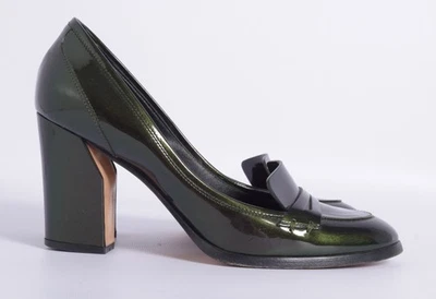 Zapatos de tacón alto Casadei para mujer verde oscuro charol bloque liso Reino Unido 6,5 Foto 1 de 4