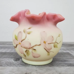 Fenton Burmese "Dogwood" Vase 7547 PD signiert Tammy Watson gestempelt - Bild 1 von 12