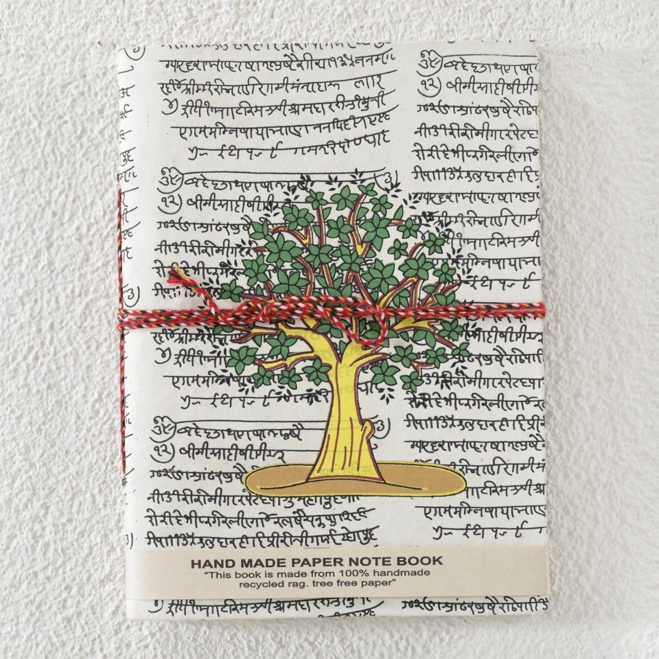 Large Hand Printed Journal Tree Handmade Gifts Diaries Diary Notebook 20x15cm - Image 1 of 4