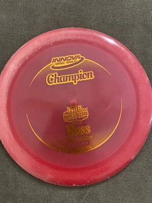 DISC GOLF INNOVA CHAMPION BOSS DISTANCE DRIVER 170 grams RED Used - Image 1 of 4