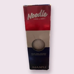 Maxfli Noodle Long & Soft Golf Balls - Sleeve of 3 / Brand New / #1 / White - Picture 1 of 3