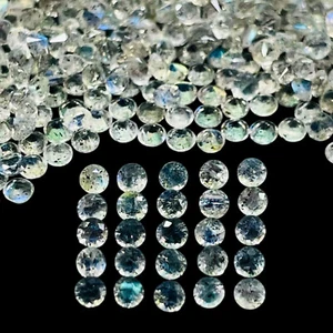 50 Stck. Natürlicher Labradorit 2 mm Rund Diamantschliff Kalibriert Lose Edelsteine Posten - Bild 1 von 10