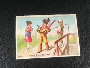 CHROMO CARD NICOLAS LE COQ DU VILLAGE EPOQUE 1880 90  - Foto 1 di 2