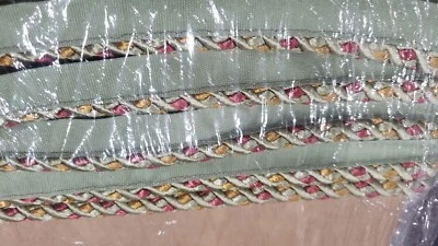 2 tipos de cordón de cuerda retorcida con borde verde labio 4 yardas cada uno elige el color Foto 1 de 4