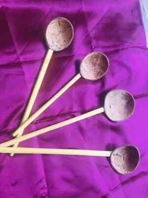 CEYLON COCONUT SHELL SPOON Handmade Kitchen Cooking Tool Traditional 100% ECO - Image 1 of 4