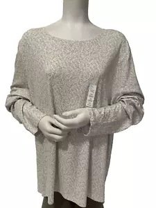 Croft & Barrow Women's Plus Natural Floral Print Crew Neck Long Sleeve Tee 3X - Picture 1 of 10