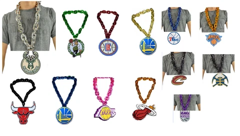 New NBA Fan Chain Necklace PICK YOUR TEAM AND CHAIN COLOR!! BUY MORE AND SAVE!! Cover